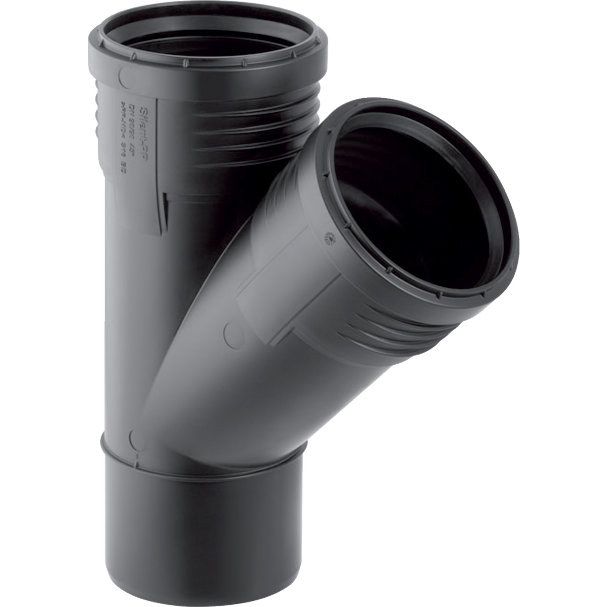 Geberit Silent-PP redukovana račva 45° sa 2 mufa fi125/fi110