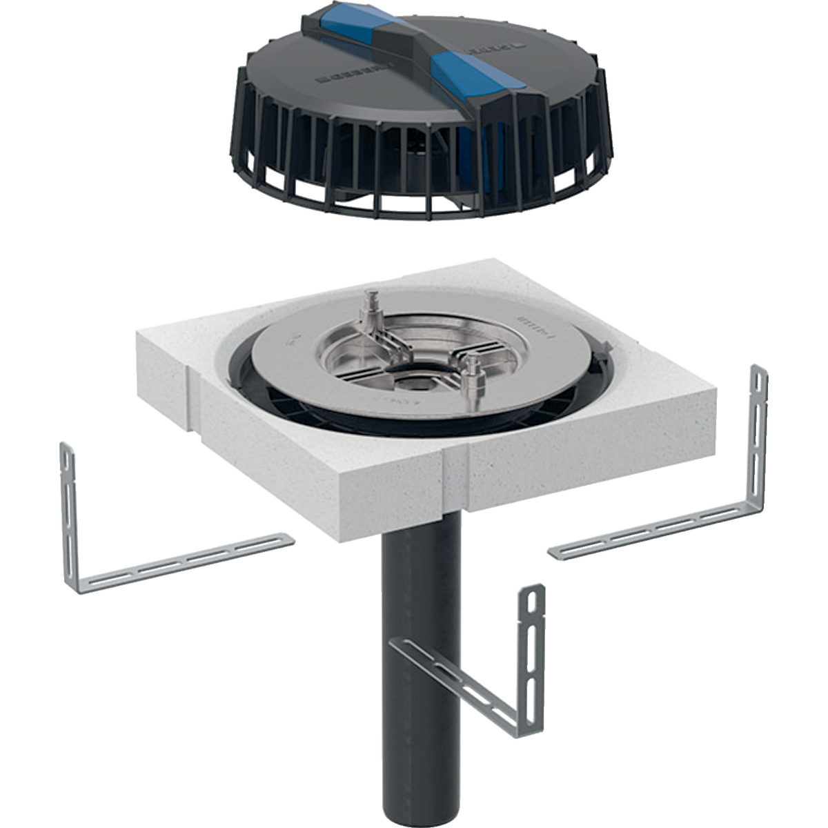 359.107.00.1 Geberit Pluvia krovni ulivni element fi56 12 l/s, sa izolacijom (359.107.00.1).