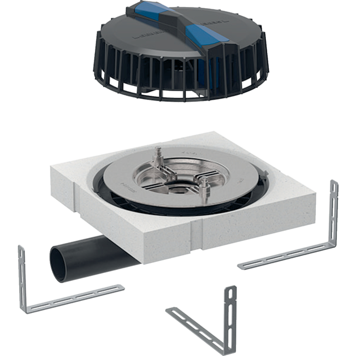359.118.00.1 Geberit Pluvia krovni ulivni element fi56 9 l/s, sa izolacijom (359.118.00.1).