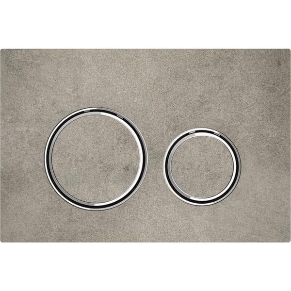 Geberit tipka Sigma21, hromirana boja metala, optika betona