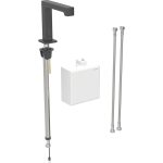 Geberit armatura za umivaonik Brenta, generatorsko napajanje, sa predzidnom funkcionalnom kutijom, sa mešačem, mat crna