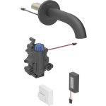 Geberit Piave zidna armatura za umivaonik, baterijsko napajanje, za ugradnu funkcionalnu kutiju, mat crna