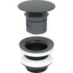 Geberit izlivni ventil sa slobodnim priključkom vode 8 cm, mat crna