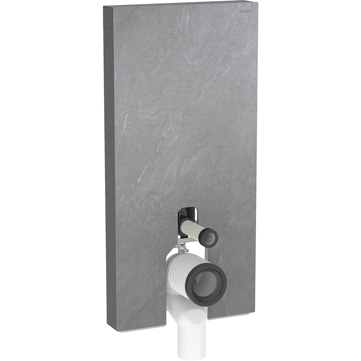 Geberit Monolit za podni WC, 101 cm, sa skrivenim priključkom, keramika sa izgledom škriljca / crni hrom