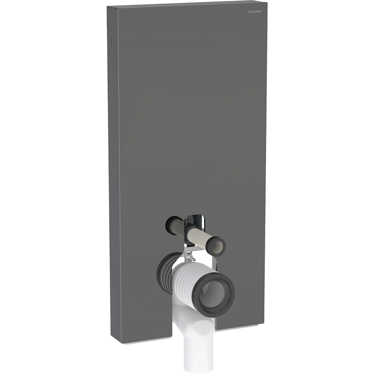 131.002.JK.5 Geberit Monolit za podni WC, 101 cm, sa skrivenim priključkom, lava staklo / crni hrom