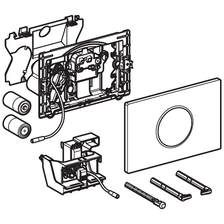 izometrija_115.908.KN.1 Izometrijska šema Ispiranje WC-a, elektronsko, bezkontaktno, mrežno, Sigma10 (115.908.KN.1)