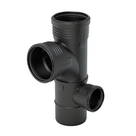 Geberit Silent PP priključna lučna račva 87,5 (desna) dodatni priključak fi75 110/110/50 (390.560.14.1)