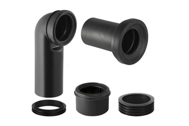 Geberit priključni set za podni WC: crna