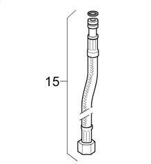 Fleksibilno crevo za toplu vodu, za Geberit armaturu za umivaonik, tipovi 185 i 186