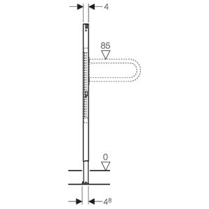 bocna_sema_Geberit_Duofix_element_za_oslonce_rukohvate_H112cm_bez_prepreka_sa_pričvrsnim_ugaonicima