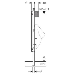 bocna_sema_Geberit_Duofix_element_za_pisoar_H112_130cm_univerzalni_sa_upravljanjem_pisoarom_Basic