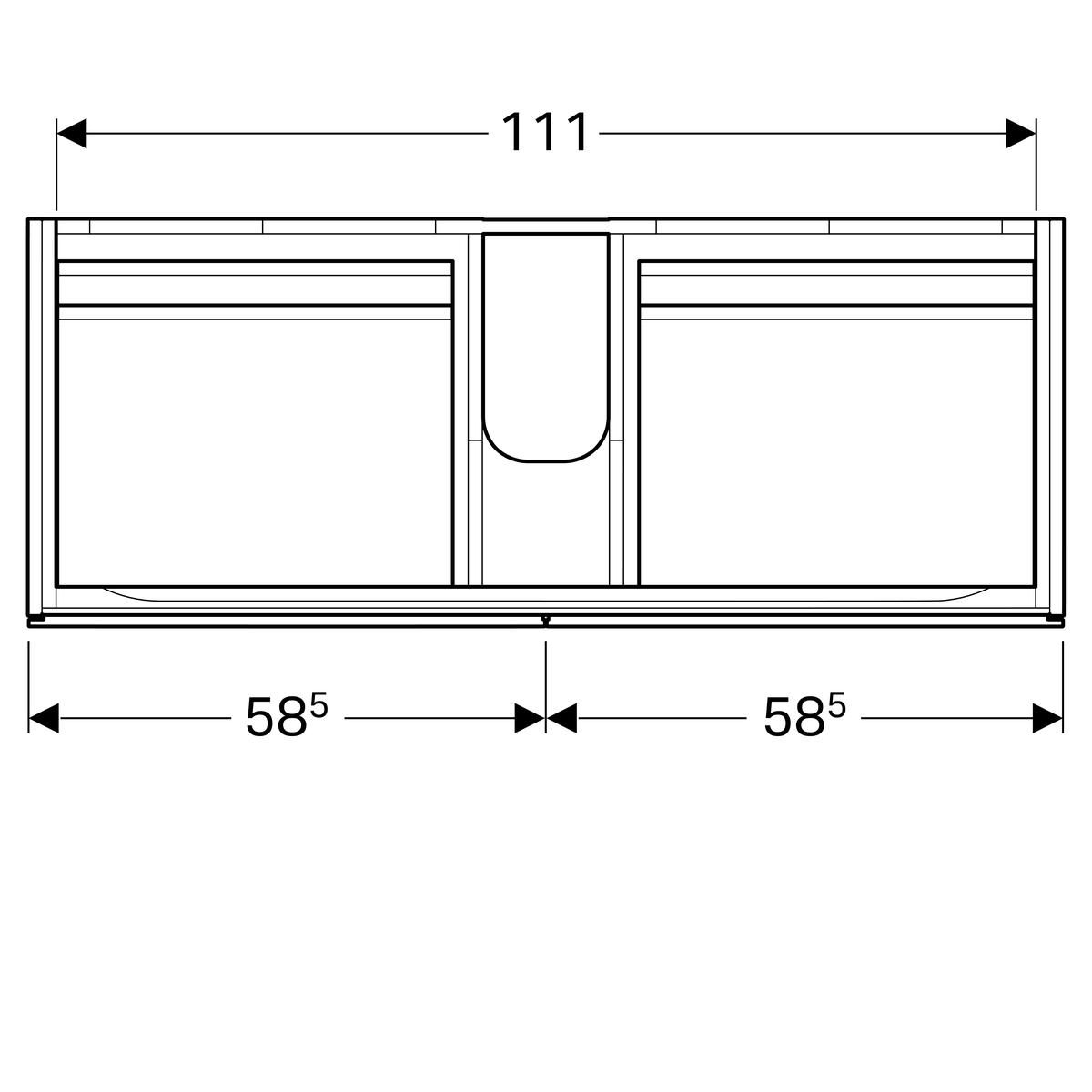 DAS_369300_20180926_092626.jpg_product Geberit Xeno² ormarić za umivaonik širine od 120 cm, sa četiri fioke 117.4 cm