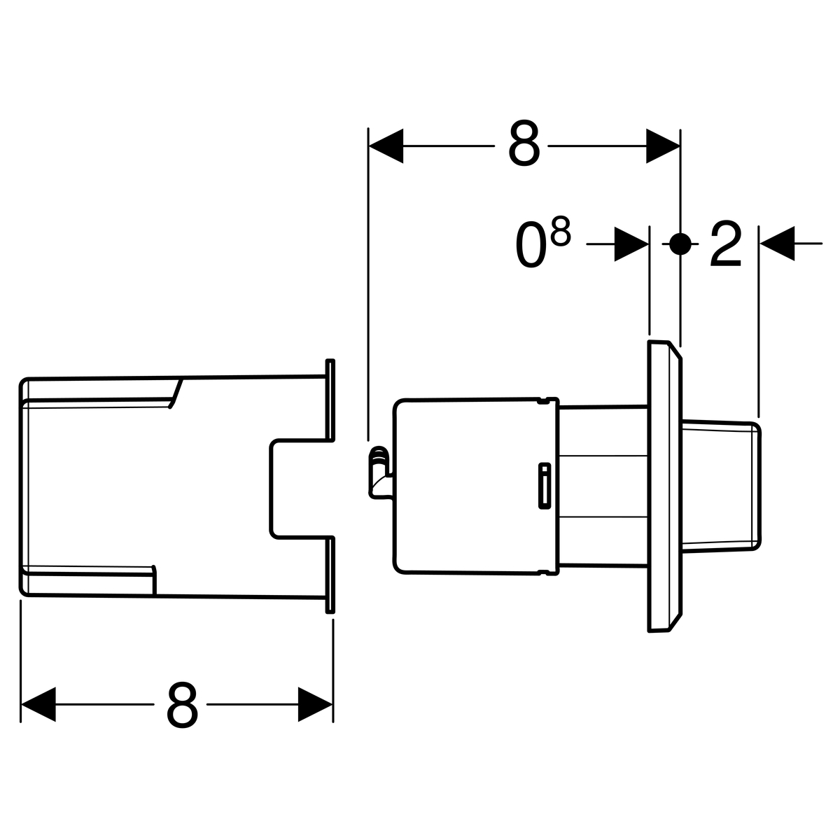 DAS_1359943_20181217_1336323.jpg_product Geberit daljinsko aktiviranje ispiranja, četvrtasti dizajn, pneumatski, za dvokoličinsko ispiranje, za Sigma ugradni vodokotlić 8 cm, ugradni mehanizam za aktiviranje, ispupčeno