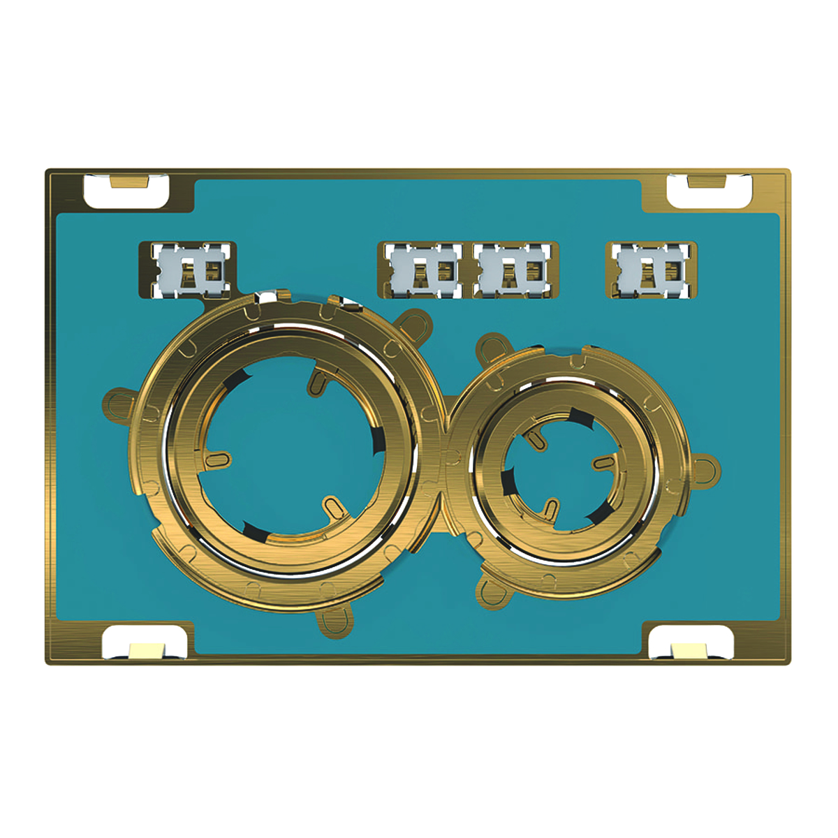 Geberit tipka za aktiviranje Sigma21, za dvokoličinsko ispiranje, boja metala mesing, specifično za kupca