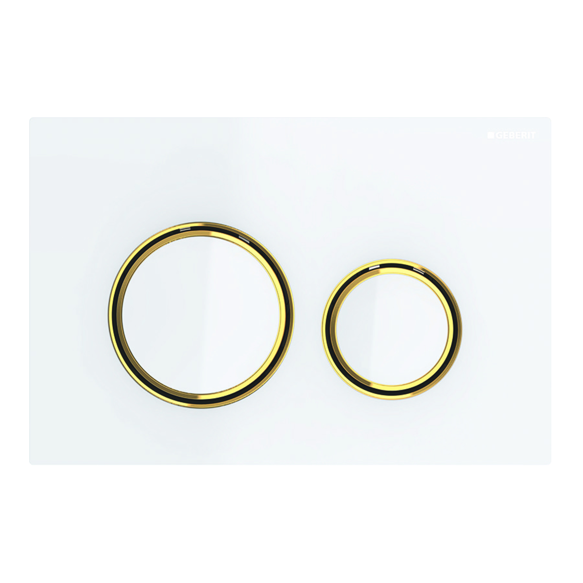 Geberit tipka za aktiviranje Sigma21, za dvokoličinsko ispiranje, boja metala mesing, bela