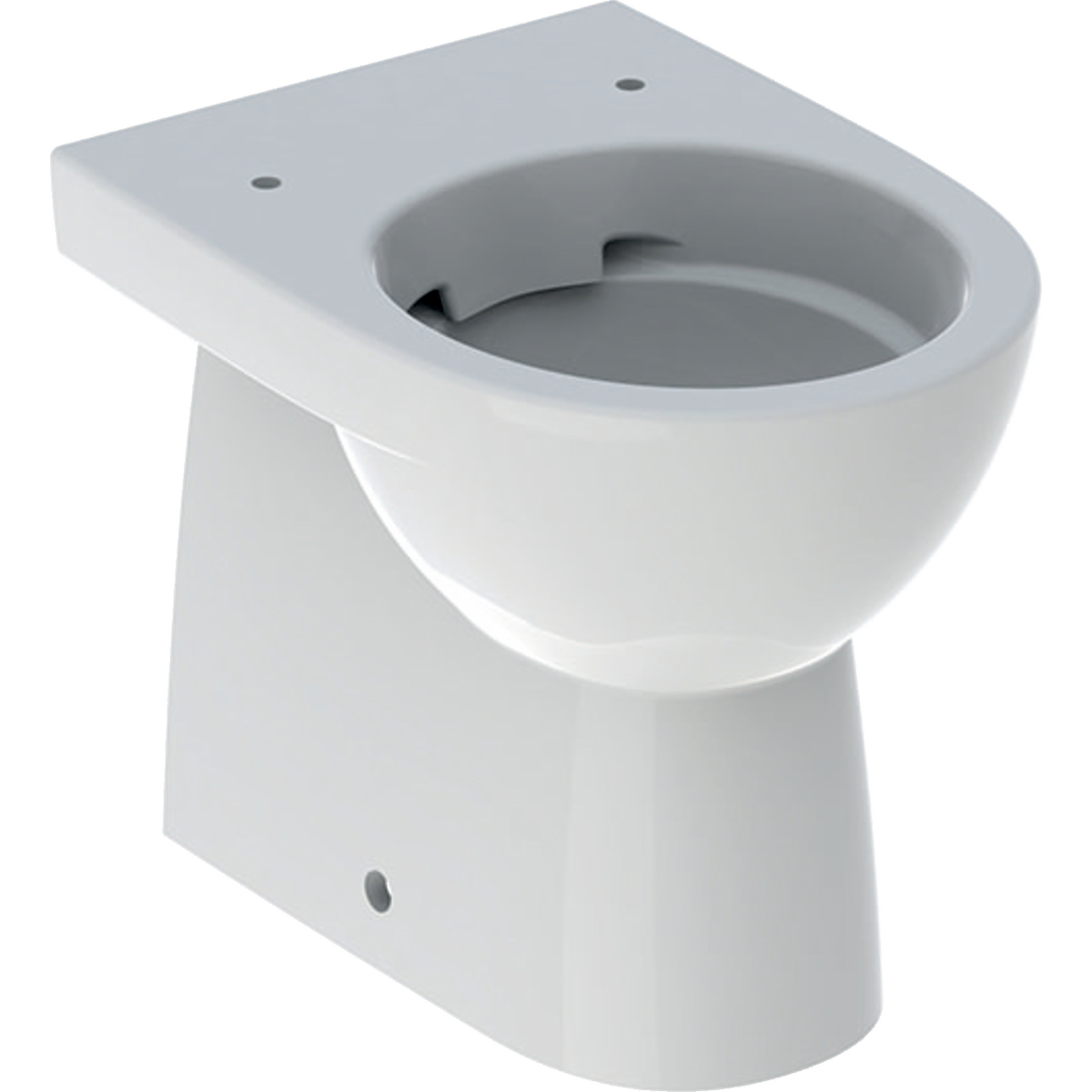 Geberit Selnova Compact podna WC šolja, u ravni zida, vidljivo kačenje, smanjena dubina, Rimfree, 48 cm