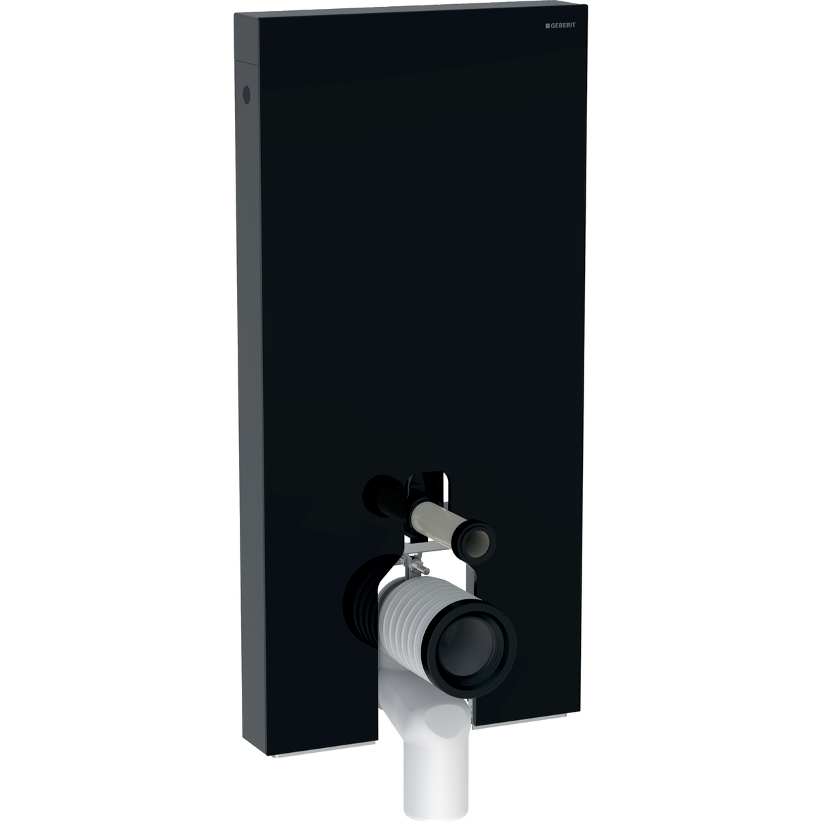 Geberit Monolith sanitarni modul za podni WC 114 cm, crno staklo/crni hrom