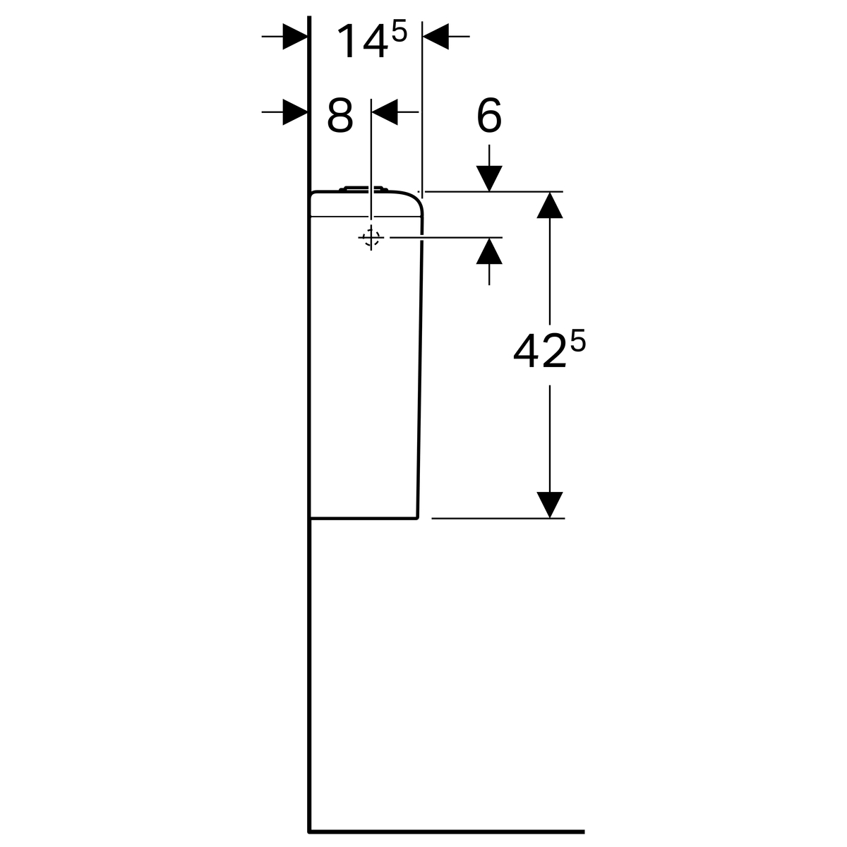 DAS_1213852_20190305_140159.jpg_product Geberit iCon Square predzidni vodokotlić za monoblok, dvokoličinsko ispiranje, priključak za vodu bočni ili dole 37.5 cm