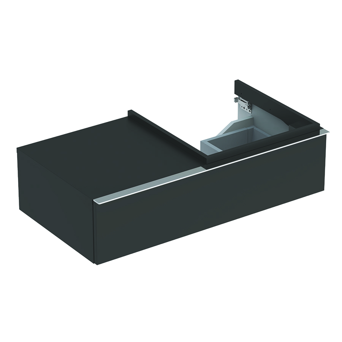 Geberit iCon ormarić za umivaonik, sa jednom fiokom i površinom za odlaganje levo, 89 cm