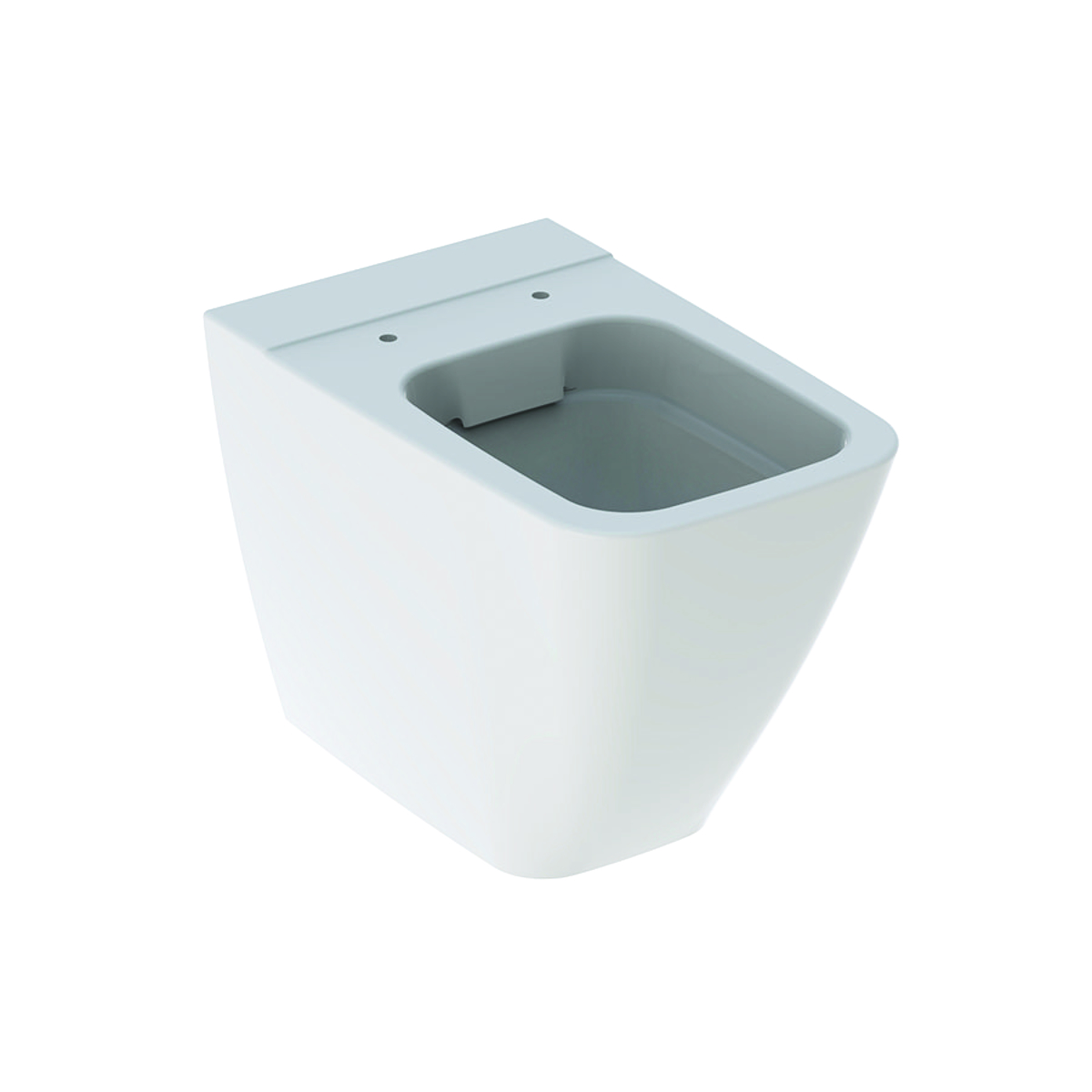 Geberit iCon Square podna WC šolja sa dubokim ispiranjem, u ravni zida, skriveno kačenje, Rimfree 56 cm