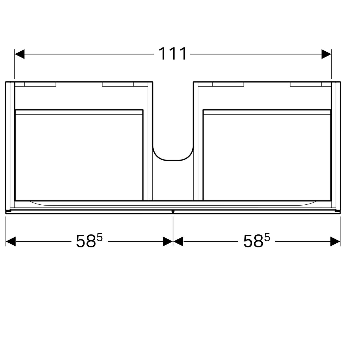 DAS_369299_20180926_092631.jpg_product Geberit Xeno² ormarić za umivaonik širine od 120 cm, sa dve fioke, 117.4 cm