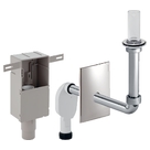 Geberit ugradni sifon za umivaonike, sa ugradnim kućištem, set za finu montažu, ventil sa sitom i prelivna cev, horizontalna račva