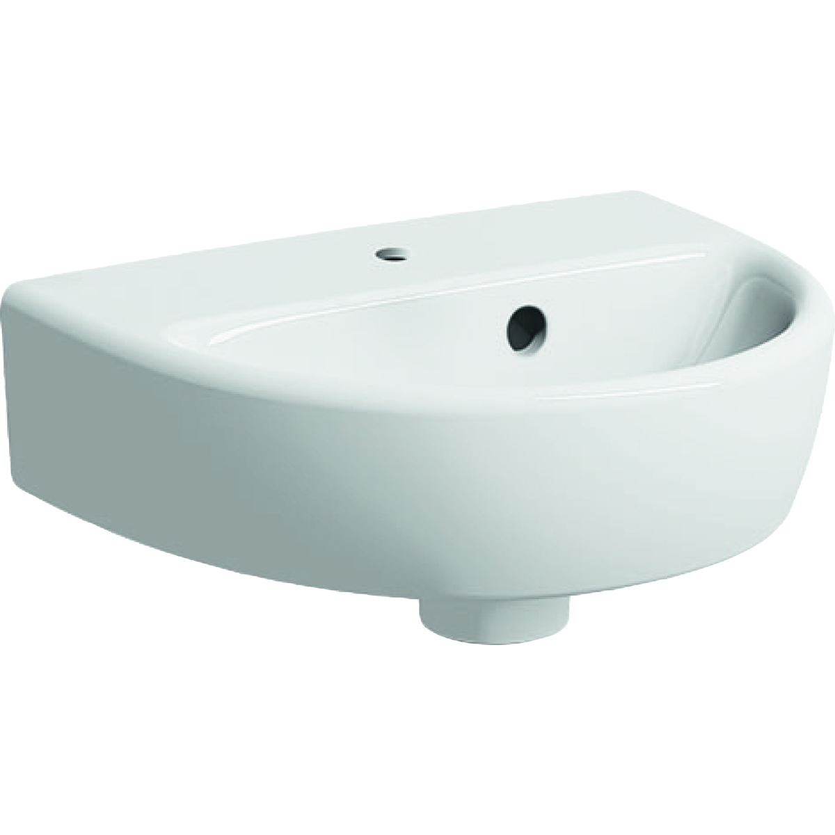 Geberit Selnova umivaonik za pranje ruku, asimetrični preliv 36x29 cm
