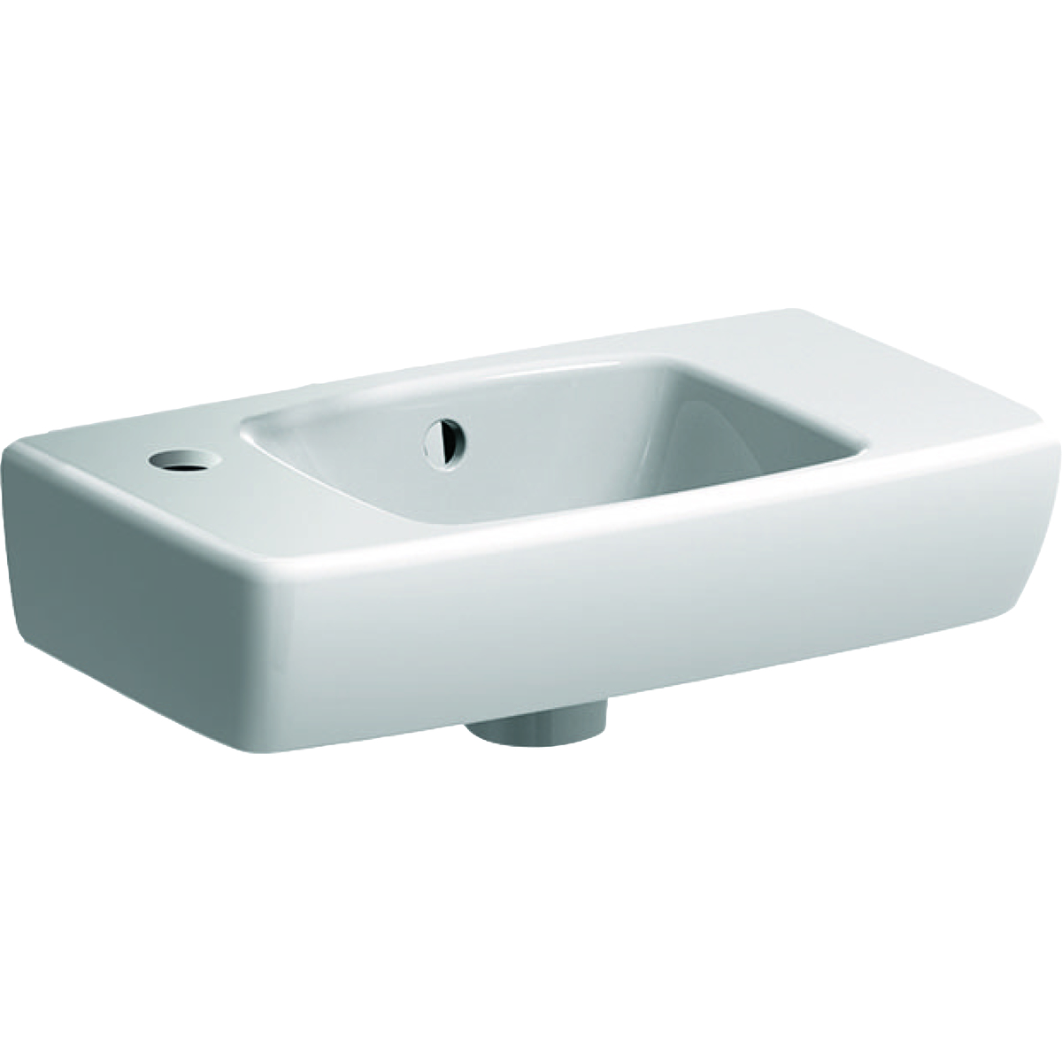 Geberit Selnova Compact umivaonik, smanjena dubina, površina za odlaganje desno  45 cm