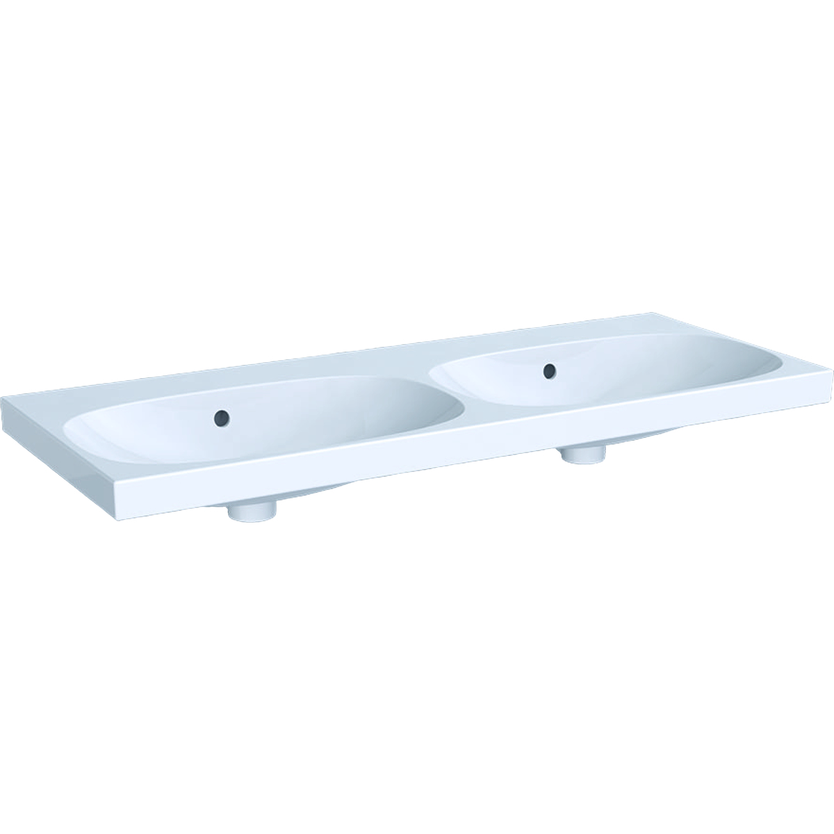 Geberit Acanto dupli umivaonik za ormarić, jednostavno pričvršćenje 120 cm, bez otvora slavine