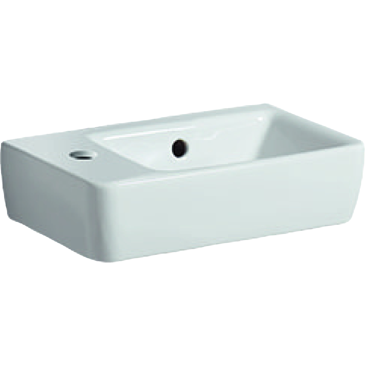 Geberit Selnova Compact umivaonik sa smanjenom dubinom, otvor slavine levo, 40cm