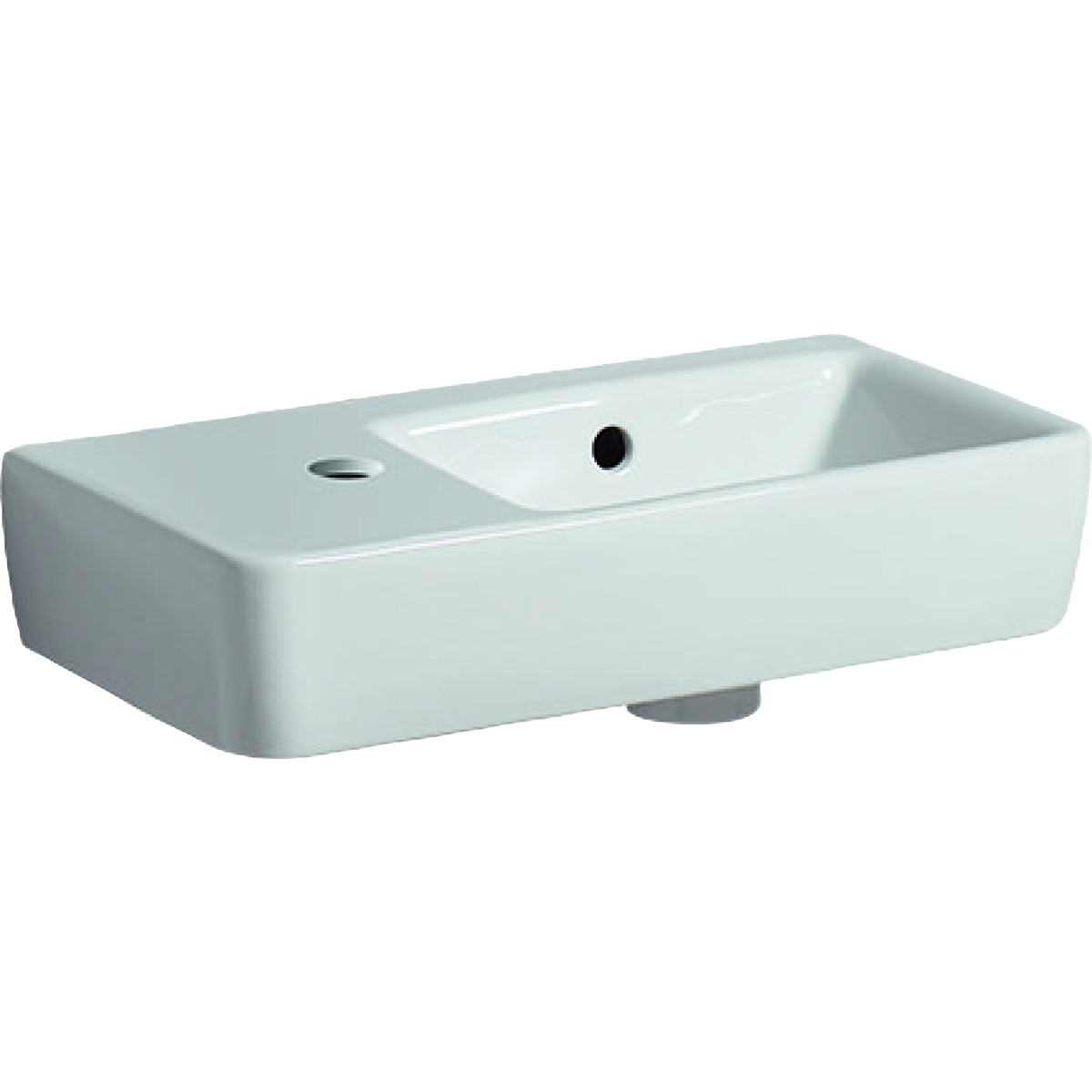 Geberit Selnova Compact umivaonik sa smanjenom dubinom, otvor slavine levo, 50 cm