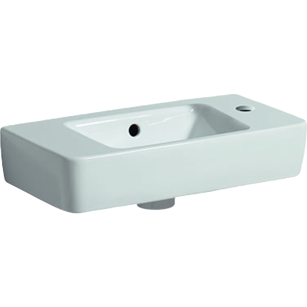 Geberit Selnova Compact umivaonik, smanjena dubina, sa površinom za odlaganje levo, 50 cm