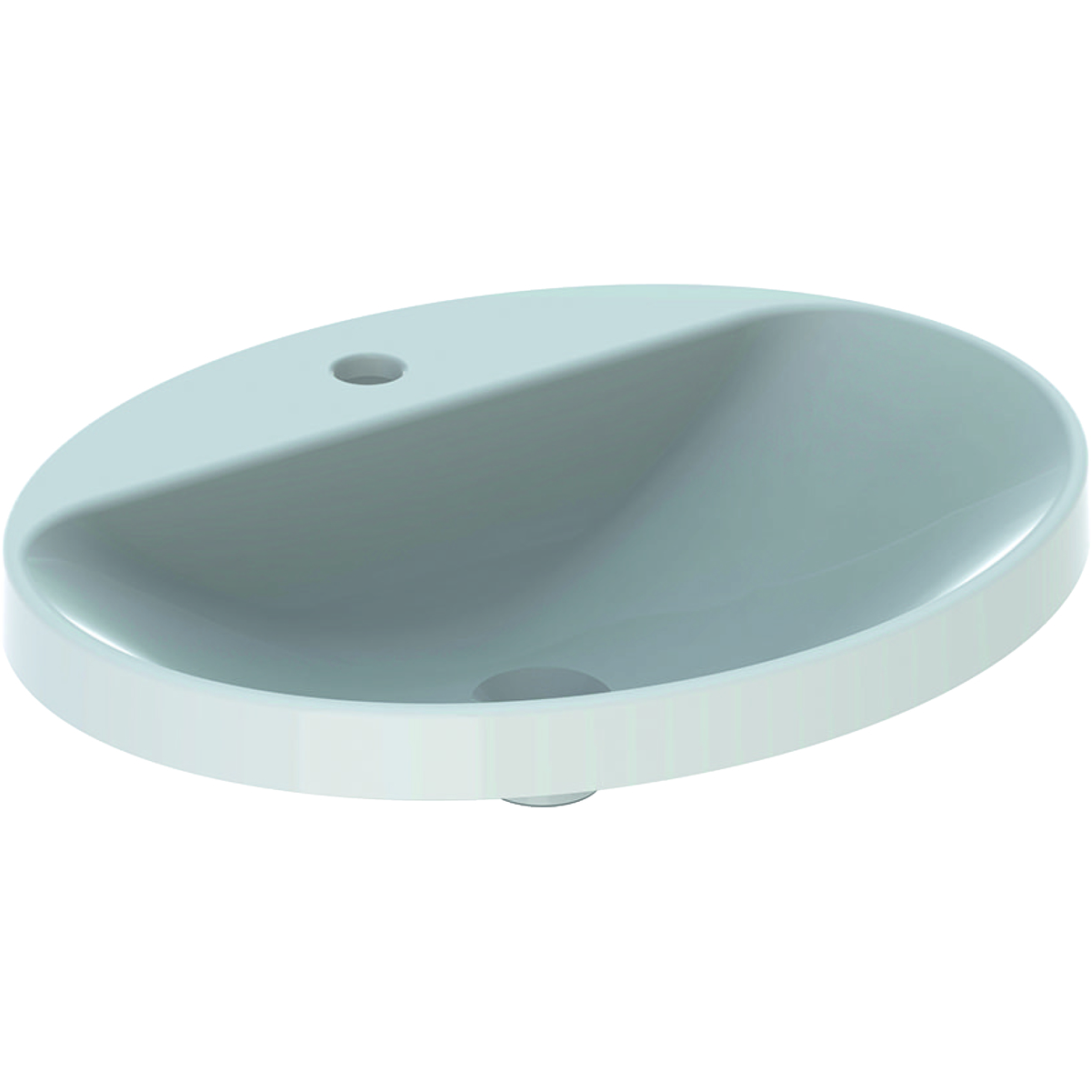 Geberit VariForm ugradni umivaonik, ovalni, sa pločom sa otvorom za slavinu 60 cm