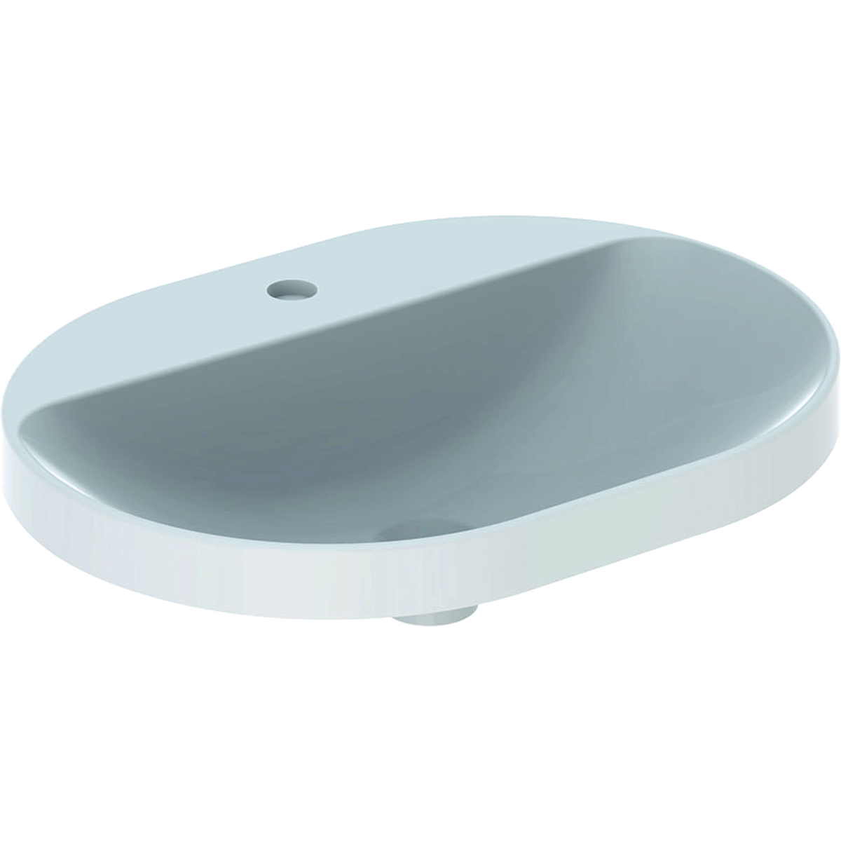 Geberit VariForm ugradni umivaonik, elipsasti, sa pločom sa otvorom za slavinu 60 cm