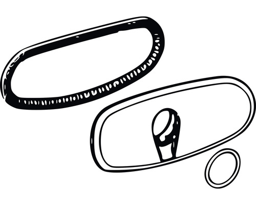 Pregrada sa kompletom zaptivki, za Geberit AquaClean 8000: sjajna hrom