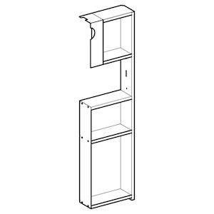 Element na izvlačenje desno, za Geberit Monolith sanitarni modul za umivaonik: aluminijum brušeni