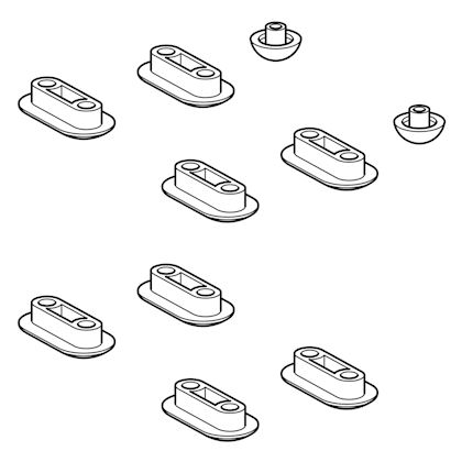 Komplet gumenih odbojnika za WC sedište i poklopac WC -a , za Geberit AquaClean Tuma / Sela