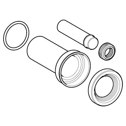 Set priključaka, za Geberit AquaClean Mera: mat hrom