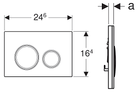 Geberit tipka Sigma 21, crno staklo