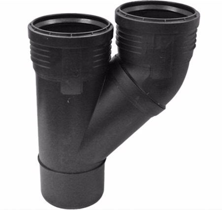 Geberit Silent PP paralelna račva 2 x 45° sa natičnim krajevima d90 (390.457.14.1)